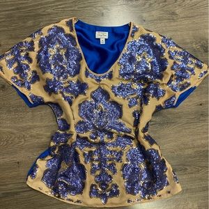 Blue sequin top by Neiman Marcus for target